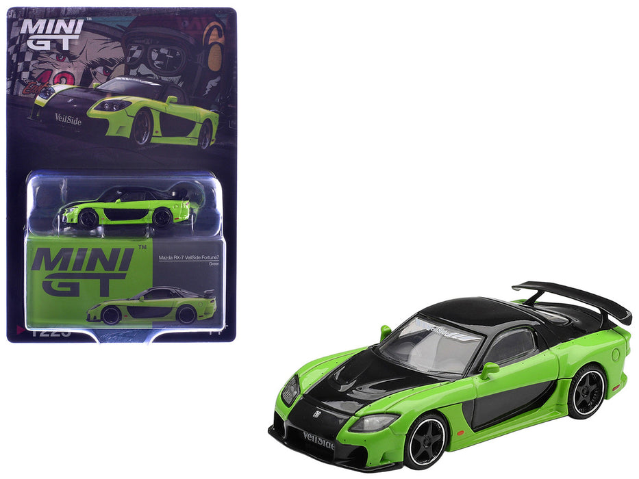 (Preorder) Mazda RX-7 VeilSide Fortune7 - Green - Mini GT - 1:64 - MGT01223