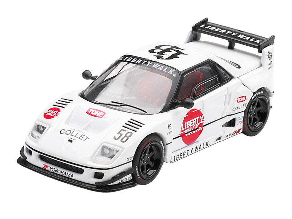 (Preorder) Mazda AZ-1 Liberty Walk LB40 LB-Hinomaru - White - Mini GT - 1:64 - MGT01227