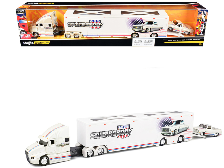 Photo produit Maisto MiJo Exclusives Mack Anthem et Chevrolet 1500 1987 Squarebody USA, vue 1